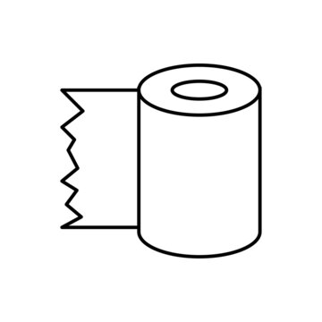 Paper towel. Cartoon paper towel for tissue design. Vector illustration. stock image.