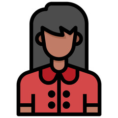 women filled outline icon