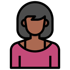 women filled outline icon