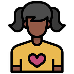 women filled outline icon
