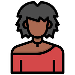 women filled outline icon