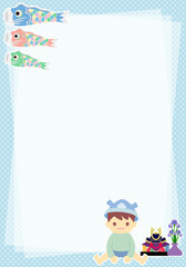 子供の日をイメージした背景素材／Background material inspired by Children's Day