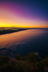 Fototapeta premium Sunset at the beach in Tauranga in New Zealand, 