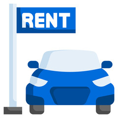 CAR HIRE flat icon