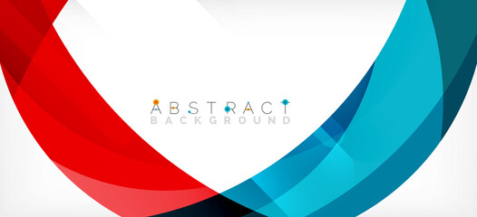 Geometric abstract background. Circle created with overlapping color shapes. Vector Illustration For Wallpaper, Banner, Background, Landing Page