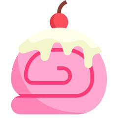 ROLL CAKE flat icon