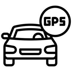 GLOBAL POSITIONING line icon