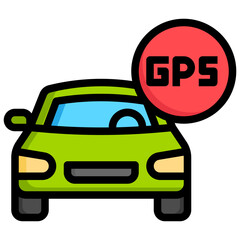 GLOBAL POSITIONING Filled Outline