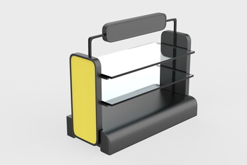 Display stand, retail display stand for product , display stands isolated on white background. 3d illustration