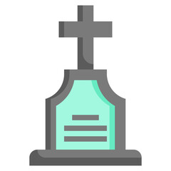 Obraz premium GRAVEYARD flat icon