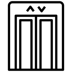 ELEVATOR 8 line icon