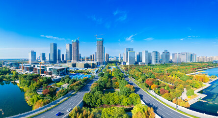 Fototapeta na wymiar Urban scenery of Wuxi City, Jiangsu Province