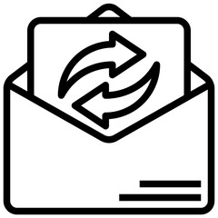 RECYCLE EMAIL line icon