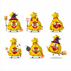 Halloween expression emoticons with cartoon character of yellow bag chinese