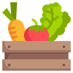ORGANIC VEGETABLES flat icon