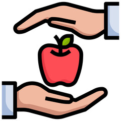 ORGANIC FRUITS Filled Outline