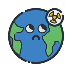 Fototapeta premium Set of environmental related colored line icons. Ecology and colorful linear icons about nature. Eco-friendly flat color line vector sign collection.