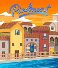 Scene with many buildings in city