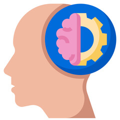 BRAIN PROCESS flat icon