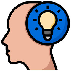 CREATIVE THINKING Filled Outline