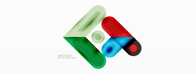 Square and circle minimal abstract background. Vector illustration for wallpaper banner background