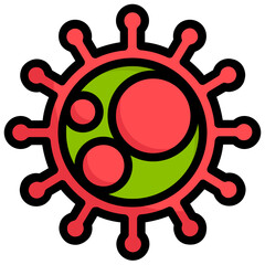 VIRUS 4 Filled Outline