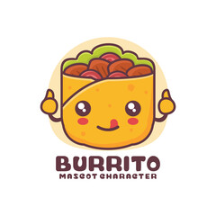 burrito cartoon illustration, suitable for, logos, prints, stickers, etc