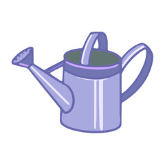 vector illustration garden iron watering can 