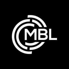 MBL letter logo design on black background. MBL creative initials letter logo concept. MBL letter design.
