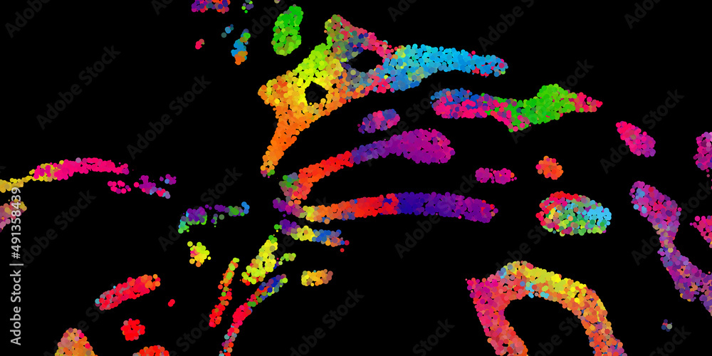 Poster bright abstract image in a modern style.