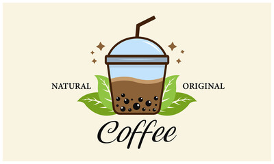 VECTOR GRAPHIC ILLUSTRATION COFFEE FLAVOR DRINK IS GREAT FOR YOUR BUSINESS LOGO..