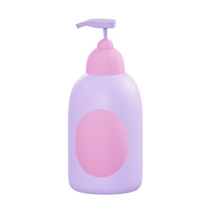 3d illustration body lotion object