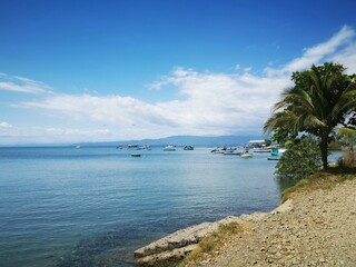 Fototapeta premium View of Golfo Dulce from Playa Blanca in the Osa Peninsula of Costa Rica