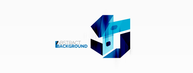 Creative geometric wallpaper. Abstract ribbon style line composition. Techno business template for wallpaper, banner, background or landing