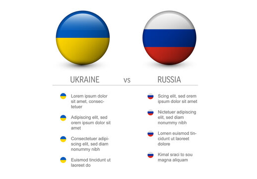 Ukraine Versus Russia Compare Table Layout