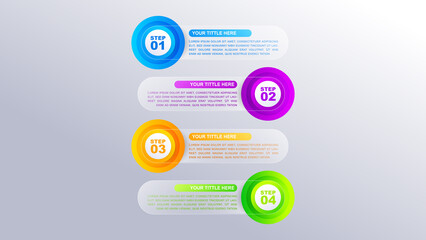 Gradient glass modern infographic elements