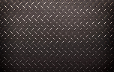 black metal background. iron sheet with a diamond texture.