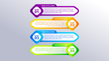 Obraz premium Gradient steps infographic elements