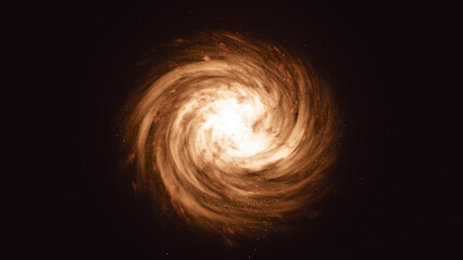 Orange Spiral Galaxy in deep spcae