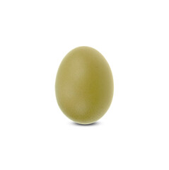 one chicken egg isolated on a white background