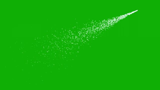 Water stream motion graphics with green screen background