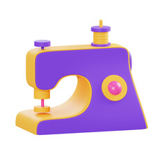 3d illustration sewing machine object
