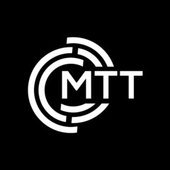 MTT letter logo design on black background. MTT creative initials letter logo concept. MTT letter design.