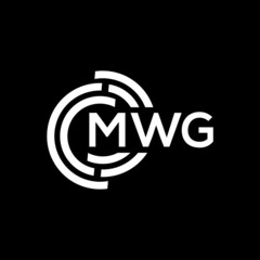 MWG letter logo design on black background. MWG creative initials letter logo concept. MWG letter design.