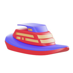 3d illustration yacht boat luxury object
