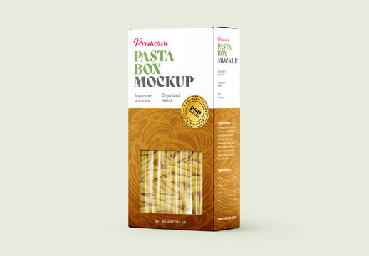 Pasta Box Packaging Mockup