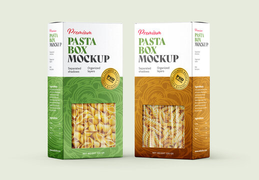 Pasta Box Packaging Mockup