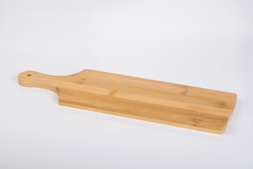 close-up, on a white background, wooden cutting board