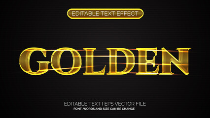 Editable Text Effect - Golden