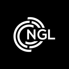 NGL letter logo design on black background. NGL creative initials letter logo concept. NGL letter design.
